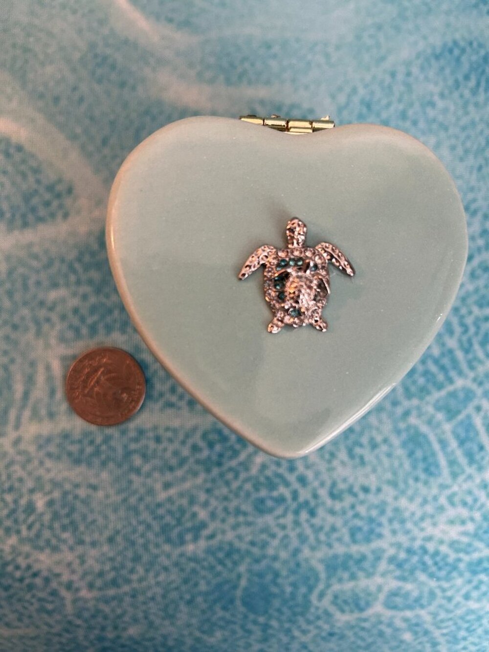 Aqua Turtle Ring Box - To Store Rings, Or A Proposal New So cute  DR3